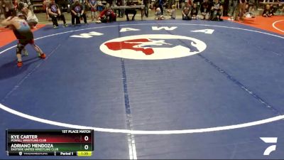 93 lbs 1st Place Match - Kye Carter, Powell Wrestling Club vs Adriano Mendoza, Eastside United Wrestling Club