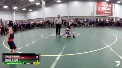 45 lbs Champ. Round 2 - Conor Short, Reaper Wrestling Club vs Cody Kohlman, Williamsburg Wrestling Club