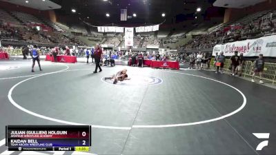 97 lbs Champ. Round 1 - Julian (Gullien) Holguin, Amateur Wrestling Academy vs Kaidan Bell, Team Arcata Wrestling Club