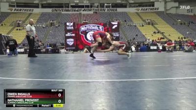 120 lbs Cons. Round 3 - Nathaniel Provost, Zumwalt Wrestling Club vs Owen Ingalls, Fishers Wrestling Club