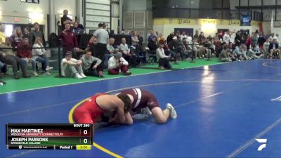 141 lbs Cons. Semi - Joseph Parsons, Springfield College vs Max Martinez, Wesleyan University (Connecticut)