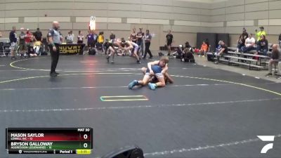 130 lbs Finals (8 Team) - Mason Saylor, Lowell WC vs Bryson Galloway, Aggression Legionaries