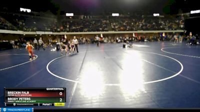 67 lbs Quarterfinal - Brody Peters, Sebolt Wrestling Academy vs Breckin Falb, Moyer Elite Wrestling