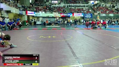 AA - 205 lbs Quarterfinal - Weston James, Gallatin (Bozeman) vs Cooper Freitag, Billings West