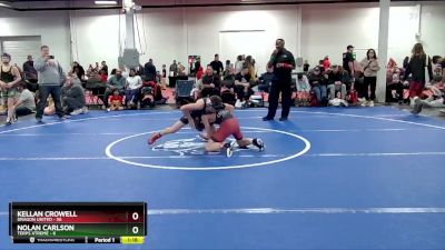 96 lbs Round 6 (8 Team) - Kellan Crowell, Dragon United vs Nolan Carlson, Terps Xtreme