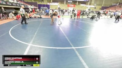 120 lbs Champ. Round 1 - Kameron Green Jr., Nebraska vs Josiah Kauffman, South Dakota