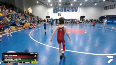 56 lbs Round 2 - Maxton Haar, Douglas WC vs Benjamin Harper, Camel Kids Wrestling