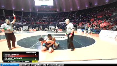 2A 220 lbs Champ. Round 1 - Eduardo Antunez, Evergreen Park vs Yaree Sandifer, Lake Forest (H.S.)