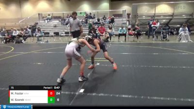 75 lbs Finals (8 Team) - William Szarek, NBWC vs Max Foster, ARES White