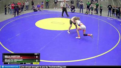 70 lbs Semifinal - Bella Hampton, Northwest Wrestling Club vs Braelyn Kirkhart, Oakridge Mat Club