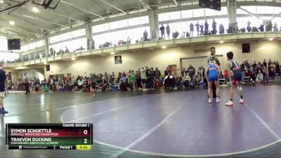 87 lbs Champ. Round 1 - Symon Schoettle, Roncalli Wrestling Foundation vs Traevon Ducking, Contenders Wrestling Academy