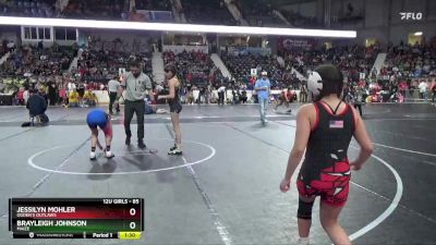 85 lbs Semifinal - Brayleigh Johnson, Maize vs Jessilyn Mohler, Ogden`s Outlaws