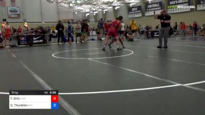 70 kg Consi Of 32 #2 - Taylor Ortz, Clarion RTC vs Dylan Thurston, IRTC