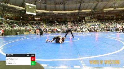 76 lbs Round Of 16 - Abel Fisher, Sebolt Wrestling Academy vs Isaiah Baca, New Mexico Bad Boyz