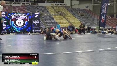 100 lbs 1st Place Match - Katie Biscoglia, Ubasa Wrestling Academy vs Khyla Lipumano, Arizona Girls Wrestling