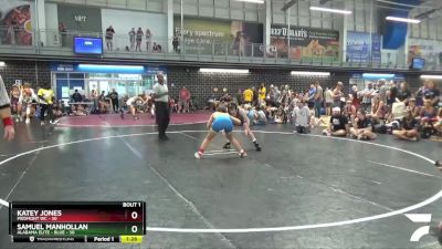 116 lbs Round 1 (3 Team) - Samuel Manhollan, Alabama Elite - Blue vs Katey Jones, Piedmont WC