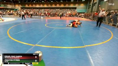 113 lbs Cons. Round 3 - Preston Myren, Kelso vs Izrael Diaz Garza, Golden Valley (Merced)