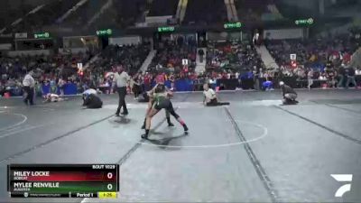 97 lbs Quarterfinal - Mylee Renville, Augusta vs Miley Locke, Bobcat