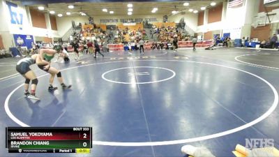 126 lbs Quarterfinal - Brandon Chiang, Irvine vs Samuel Yokoyama, Los Alamitos