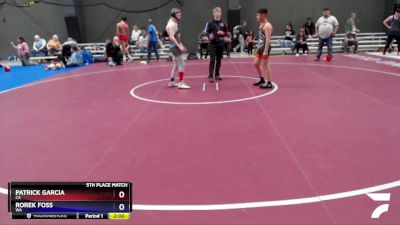 114 lbs 5th Place Match - Patrick Garcia, CA vs Rorek Foss, WA