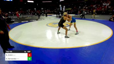 120 lbs Round Of 32 - Nikade Zinkin, Clovis (CS) vs Hector Hernandez, Hesperia (SS)