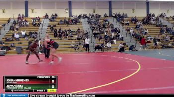 174 lbs Semifinal - Jonah Gruenes, Augustana vs Jeivan Ross, Triton Community College