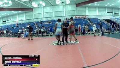 220 lbs Cons. Round 3 - Samuel Costello, IL vs Romeo Brown Jr, OH