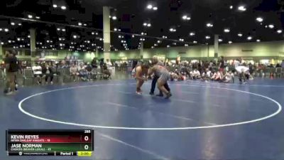 285 lbs Round 4 (16 Team) - Kevin Reyes, NFWA Oakleaf Knights vs Jase Norman, CHOICES (Beaver Local)