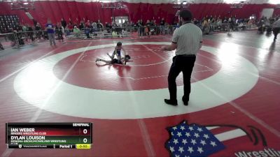 67 lbs Semifinal - Ian Weber, Ringers Wrestling Club vs Dylan Louison, Monona Grove/McFarland Wrestling Club