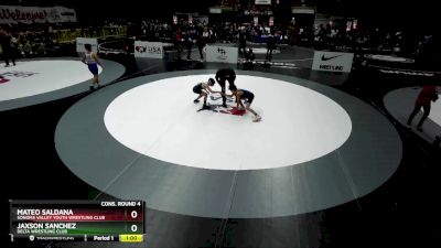 78 lbs Cons. Round 4 - Jaxson Sanchez, Delta Wrestling Club vs Mateo Saldana, Sonoma Valley Youth Wrestling Club