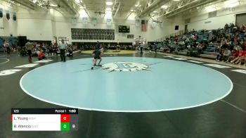 120 lbs Round 1 (10 Team) - Braylon Atencio, Cheyenne East vs Lincoln Young, Rock Springs