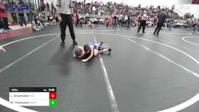 46 lbs Consi Of 8 #1 - Lillian Shuemake, Pirate Wrestling Club vs Maddox Thompson, Newkirk Takedown Club