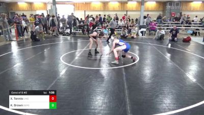 125 lbs Consi Of 8 #2 - Xzavion Tennis, Lykens vs Keagan Brown, Deposit