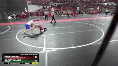 125 lbs Champ. Round 1 - Bentley Kolaske, Bonduel vs Daniel Berger, Princeton Youth Wrestling Club