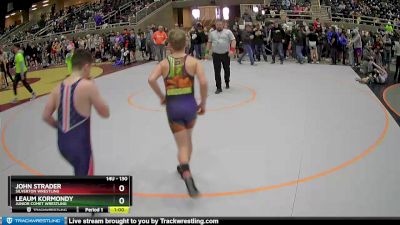 130 lbs Champ. Round 1 - John Strader, Silverton Wrestling vs Leaum Kormondy, Junior Comet Wrestling