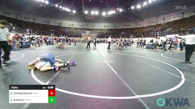 110 lbs Consolation - Sebastian Clinkenbeard, R.A.W. vs Jaxon Coberly, Newcastle Youth Wrestling