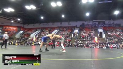 190 lbs Quarterfinals (8 Team) - Ethan Collins, Dundee HS vs Adrian Tice, Hart HS