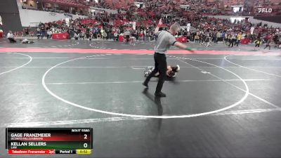 80 lbs Semifinal - Gage Franzmeier, Oconto Falls/Abrams vs Kellan Sellers, LAW