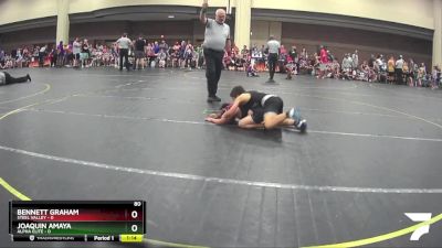 80 lbs Round 1 (6 Team) - Bennett Graham, Steel Valley vs Joaquin Amaya, Alpha Elite