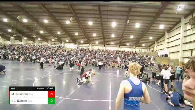 120 lbs Cons. Round 2 - Curtis Duncan, Cougars Wrestling Club vs Masen Pulsipher, Top Of Utah