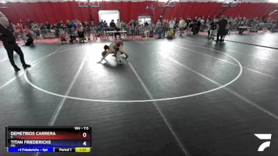 113 lbs Cons. Semi - Demetrios Carrera, IL vs Titan Friederichs, MN