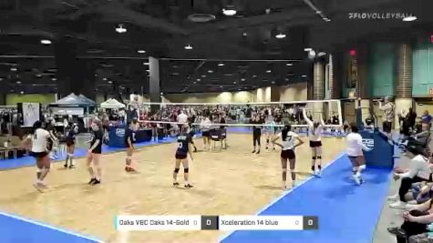 Oaks VBC Oaks 14-Gold vs Xceleration 14 blue - 2022 JVA West Coast Cup presented by Nike