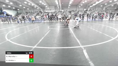 126 lbs Consi Of 32 #2 - Nikolas Marnika, NY vs Hunter Hinkle, OH