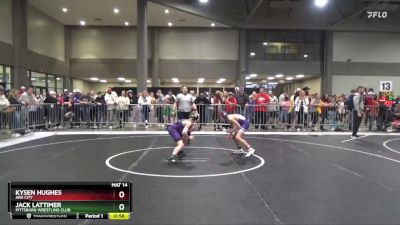 85 lbs Cons. Round 1 - Kysen Hughes, Ark City vs Jack Lattimer, Pittsburg Wrestling Club