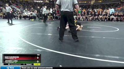 106 lbs Quarterfinal - Jayden Luna, 2-Bettendorf vs Sam Davidson, 7-Fort Dodge