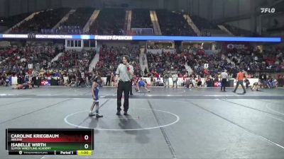 45 lbs Semifinal - Caroline Kriegbaum, Abilene vs Isabelle Wirth, SlyFox Wrestling Academy