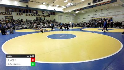 135 lbs Consi Of 8 #1 - Bryce Luna, St. Francis vs Elias Navida, Poway