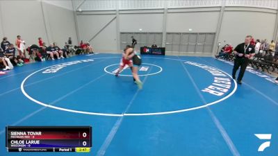 144 lbs Quarters & 1st Wb (16 Team) - Sienna Tovar, Michigan Red vs Chloe LaRue, Wisconsin