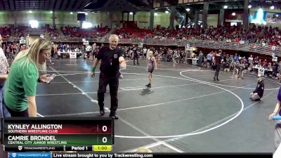 89 lbs Champ. Round 1 - Camrie Brondel, Central City Junior Wrestling vs Kynley Allington, Southern Wrestling Club