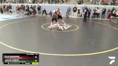 119 lbs X Bracket - Sylis Dinwiddie, Pioneer Grappling Academy vs Jaeger Hubert, Juneau Youth Wrestling Club Inc.